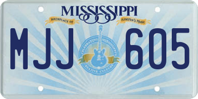 MS license plate MJJ605