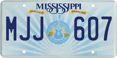 MS license plate MJJ607