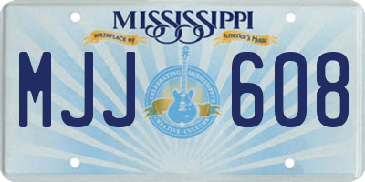 MS license plate MJJ608