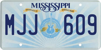 MS license plate MJJ609