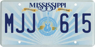 MS license plate MJJ615