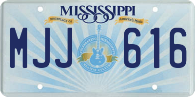MS license plate MJJ616