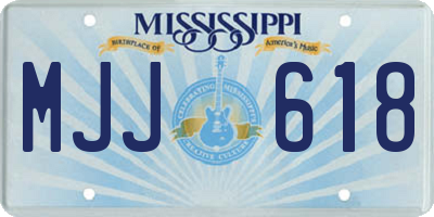 MS license plate MJJ618