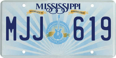 MS license plate MJJ619