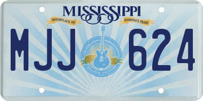 MS license plate MJJ624