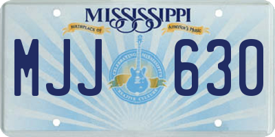 MS license plate MJJ630
