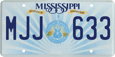 MS license plate MJJ633