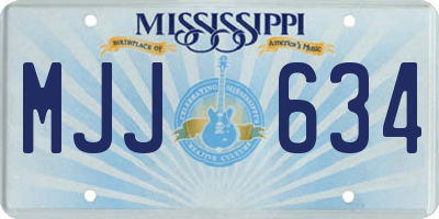 MS license plate MJJ634