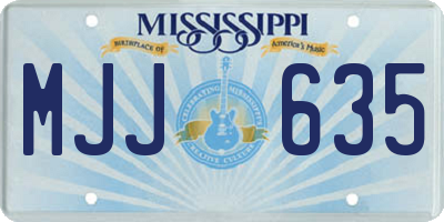 MS license plate MJJ635