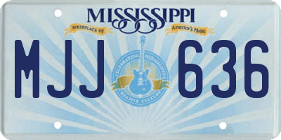 MS license plate MJJ636