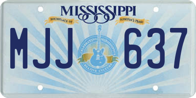 MS license plate MJJ637