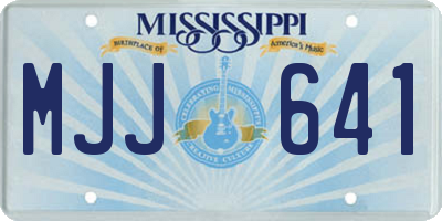 MS license plate MJJ641