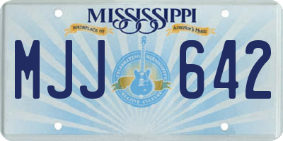 MS license plate MJJ642