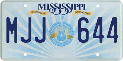 MS license plate MJJ644