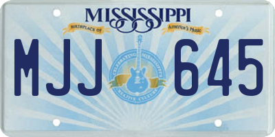 MS license plate MJJ645