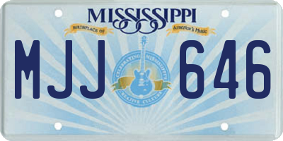 MS license plate MJJ646