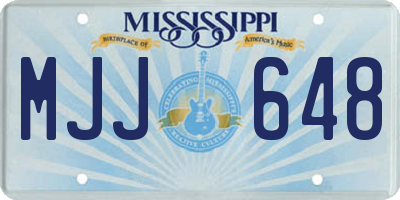 MS license plate MJJ648