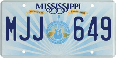 MS license plate MJJ649