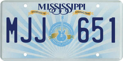 MS license plate MJJ651