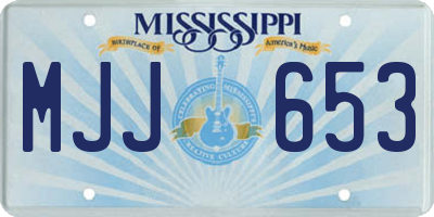 MS license plate MJJ653