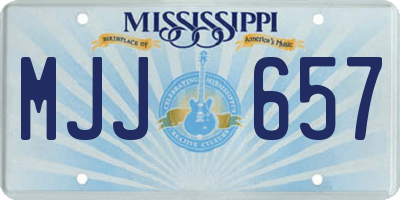 MS license plate MJJ657