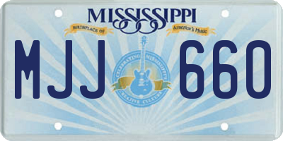 MS license plate MJJ660