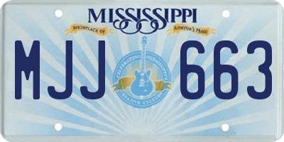MS license plate MJJ663