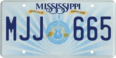 MS license plate MJJ665
