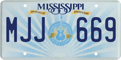 MS license plate MJJ669