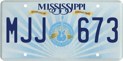 MS license plate MJJ673