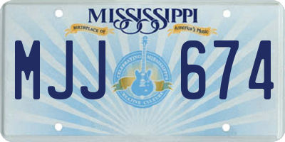 MS license plate MJJ674
