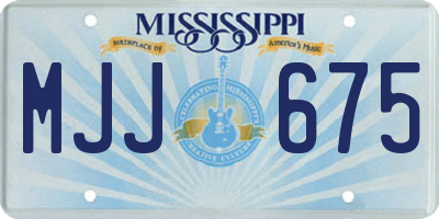 MS license plate MJJ675
