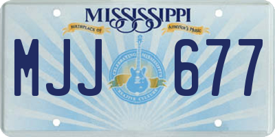 MS license plate MJJ677