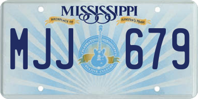 MS license plate MJJ679