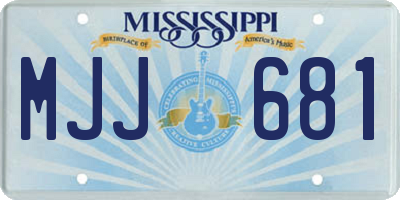 MS license plate MJJ681