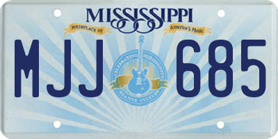 MS license plate MJJ685