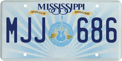 MS license plate MJJ686