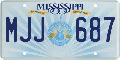 MS license plate MJJ687