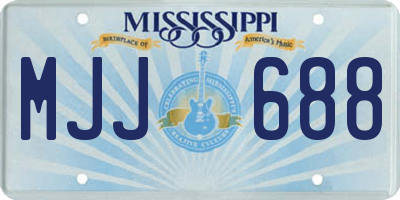 MS license plate MJJ688