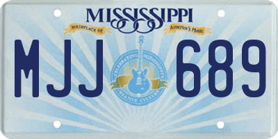 MS license plate MJJ689