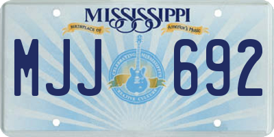 MS license plate MJJ692
