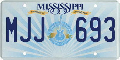 MS license plate MJJ693