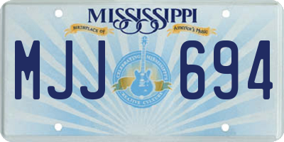 MS license plate MJJ694