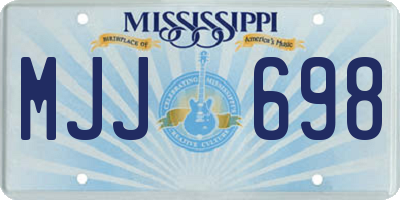 MS license plate MJJ698