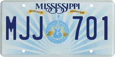 MS license plate MJJ701