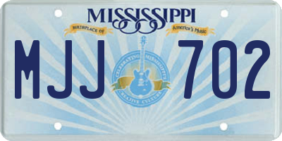 MS license plate MJJ702