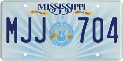 MS license plate MJJ704