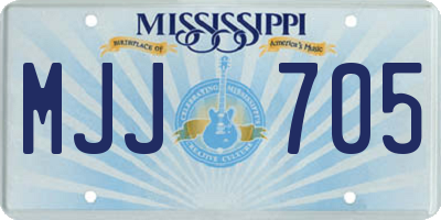 MS license plate MJJ705