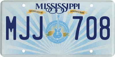 MS license plate MJJ708