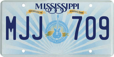 MS license plate MJJ709